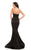 Johnathan Kayne - 7101 Straight Across Mermaid Dress in Black