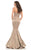 Johnathan Kayne - 7101 Straight Across Mermaid Dress in Neutral