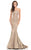 Johnathan Kayne - 7101 Straight Across Mermaid Dress in Neutral