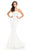 Johnathan Kayne - 7101 Straight Across Mermaid Dress in White