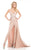 Johnathan Kayne - 7106 Beaded V-neck Jumpsuit in Pink