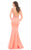 Johnathan Kayne - 7108 Bedazzled Halter Mermaid Dress in Orange