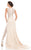 Johnathan Kayne - 7113 Sleeveless Shimmering Evening Gown in Neutral