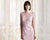 Daymor Couture - 761 Embroidered Illusion Bateau Trumpet Dress In Pink