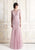 Alexander by Daymor - 761 Embroidered Illusion Bateau Trumpet Dress In Pink
