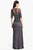 Adrianna Papell - Sequined Jewel Neck Dress 91863332 in Blue