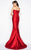 Mac Duggal Black White Red - 85595 Two-Piece Satin Sensation Long Gown In Red