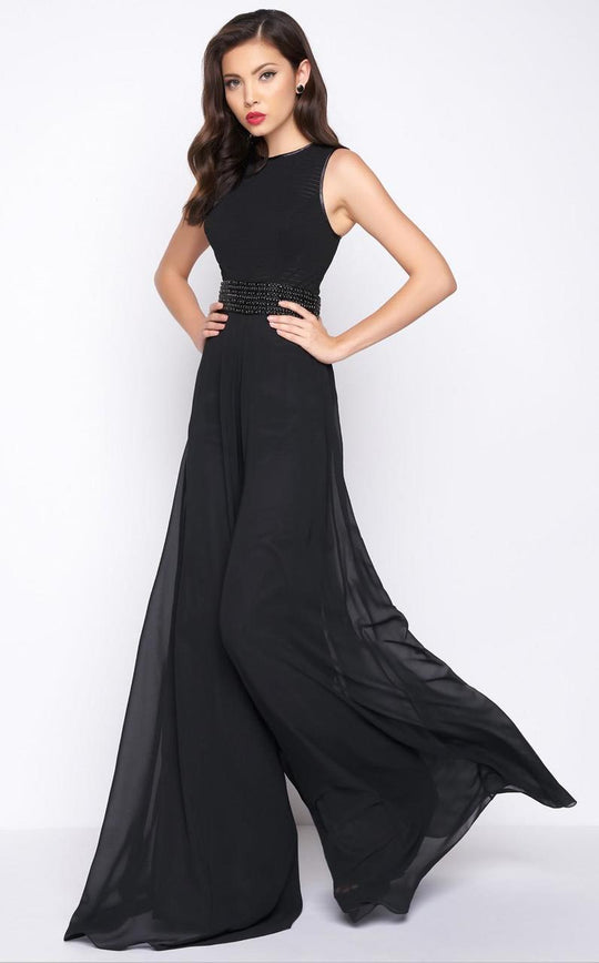 Mac Duggal - Black White Red Style 85598R in Black