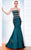 MNM Couture - 7635 Bejeweled Strapless Trumpet Gown  in Green