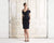 Daymor Couture - 763 Beaded Lace V-neck Sheath Cocktail Dress In Blue