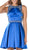 Poly USA - 7640 Sleeveless Beaded Pleated A-line Dress