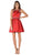 Poly USA - 7640 Sleeveless Beaded Pleated A-line Dress