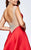 Tarik Ediz - 93127 Jewel Ornate Scooped Taffeta Gown In Red