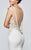 Tarik Ediz - Embellished Sheath Gown 93131 in White