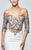 Tarik Ediz - 93158 Embroidered Two Piece Off-Shoulder Gown In Neutral