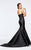 Tarik Ediz - Bejeweled Sweetheart Long Gown 93161 in Black