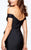 Tarik Ediz - Off-The-Shoulder Ruffle Detail Sheath Gown 93168 in Black