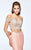Tarik Ediz - 93178 Two Piece Beaded Lace Mermaid Gown In Pink