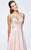 Tarik Ediz - Spliced Bodice Gown 93182 in Pink