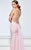 Tarik Ediz - 93183 Floral Appliqued Fitted Gown In Pink