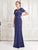 Daymor Couture - 764 Beaded Lace Bateau Neck Sheath Dress In Purple