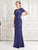 Alexander by Daymor - 764 Beaded Lace Bateau Neck Sheath Dress In Purple