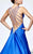 Tarik Ediz - 93193 Strappy Plunging Mermaid Gown In Blue