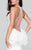 Tarik Ediz - Halter Neck Mermaid Dress 50077 in White