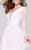 Tarik Ediz - Long Sleeve Lace A-line Dress 50081 in Pink