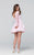 Tarik Ediz - Long Sleeve Lace A-line Dress 50081 in Pink