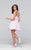 Tarik Ediz - Lace Illusion Halter Neck Dress 50082 in Pink
