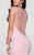 Tarik Ediz - Pearl Embellished Sheath Dress 50084 in Pink