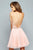 7652 Sleeveless Halter Neck A Line Cocktail Dress