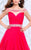 Tarik Ediz - Bejeweled A-line Gown 50091 in Red