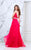Tarik Ediz - Bejeweled A-line Gown 50091 in Red