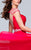 Tarik Ediz - Bejeweled Illusion Bateau Neck Dress 50094 in Red