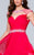Tarik Ediz - Bejeweled Illusion Bateau Neck Dress 50094 in Red