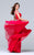 Tarik Ediz - Bejeweled Illusion Bateau Neck Dress 50094 in Red