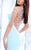 Tarik Ediz - Pearl Accented Trumpet Dress 50098 in Blue