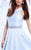 Tarik Ediz - Halter Neck A-line Dress 50100 in Blue