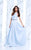Tarik Ediz - Halter Neck A-line Dress 50100 in Blue