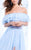 Tarik Ediz - Two Piece Off The Shoulder A-line Dress 50101 in Blue