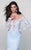 Tarik Ediz - Lace Illusion Bateau Neck Gown 50102 in Blue