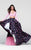 Tarik Ediz - Two-Piece Print V-Neck Dress 50111 in Pink