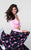 Tarik Ediz - Illusion Jewel A-Line Cocktail Dress 90368 in Pink
