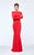 Tarik Ediz - Embellished Long Sleeve Dress 93105 in Red
