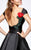 Tarik Ediz - 93106 Cap Sleeve Rosette Bustier Dress In Black