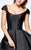 Tarik Ediz - 93106 Cap Sleeve Rosette Bustier Dress In Black