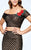 Tarik Ediz - 93109 Two-Piece Beaded Off-Shoulder Dress In Black