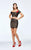 Tarik Ediz - 93109 Two-Piece Beaded Off-Shoulder Dress In Black